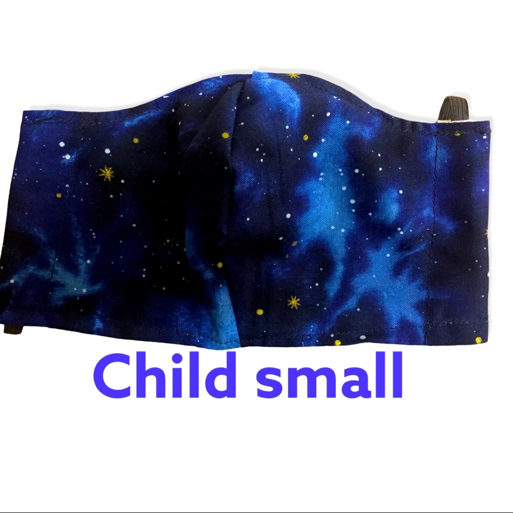 Starry sky child small cotton face mask